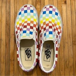 Rainbow Checkered Vans